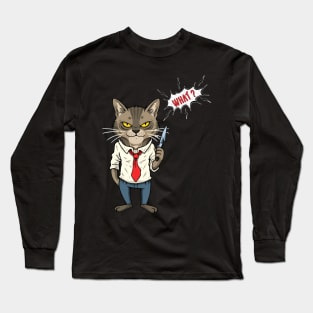 Cat What  mafia cat Long Sleeve T-Shirt